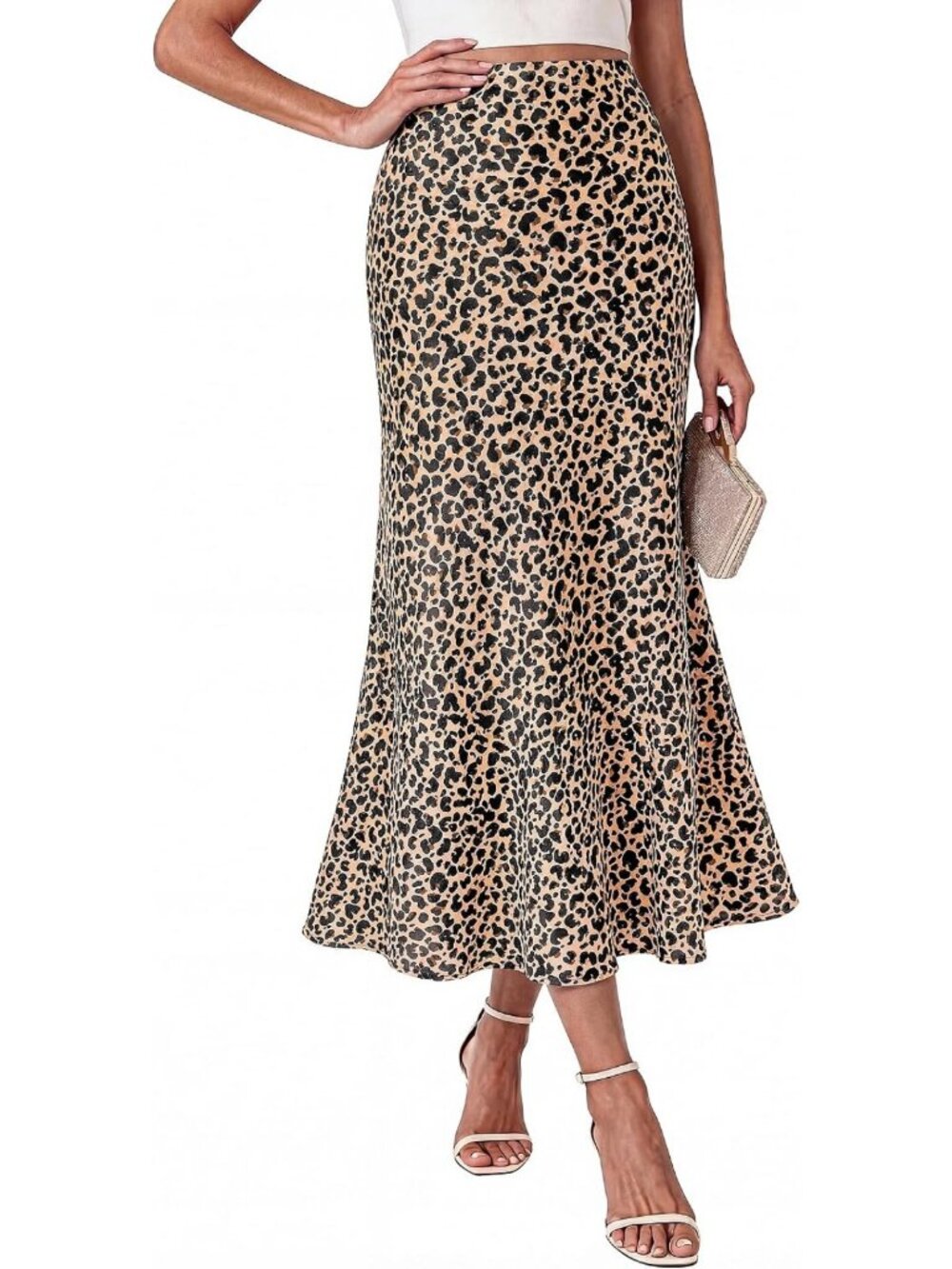 Elegant Silk Midi Skirt for Women - Perfect for Summer & Fall Fashion 2026